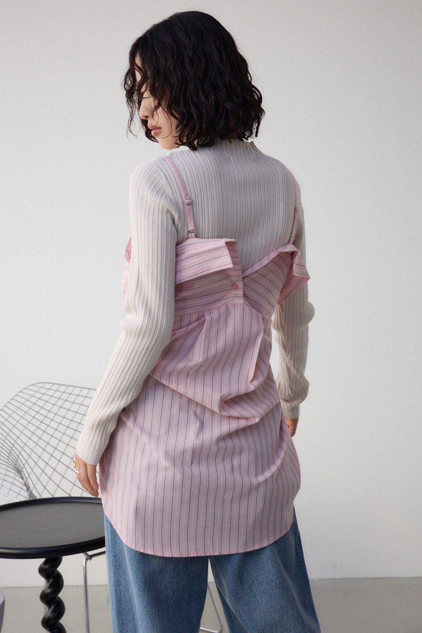 3WAYデザインシャツ 柄PNK FREE