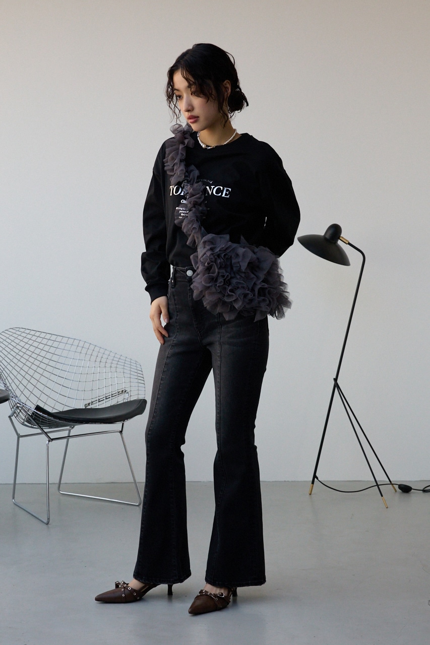 チュールフリルショルダーバッグ GRY FREE