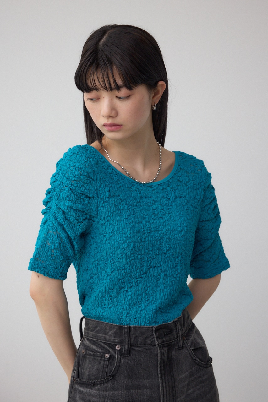 2WAYギャザーレーストップス BLU FREE