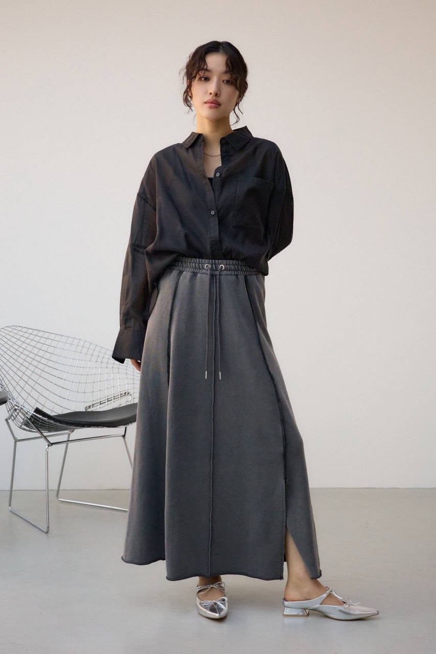 ビンテージライクウラケスカート BLK FREE