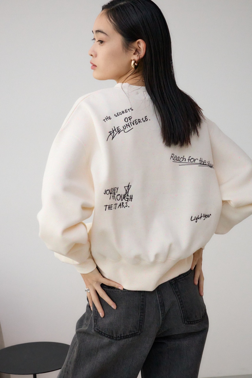 ランダムロゴウラケトップス O/WHT FREE