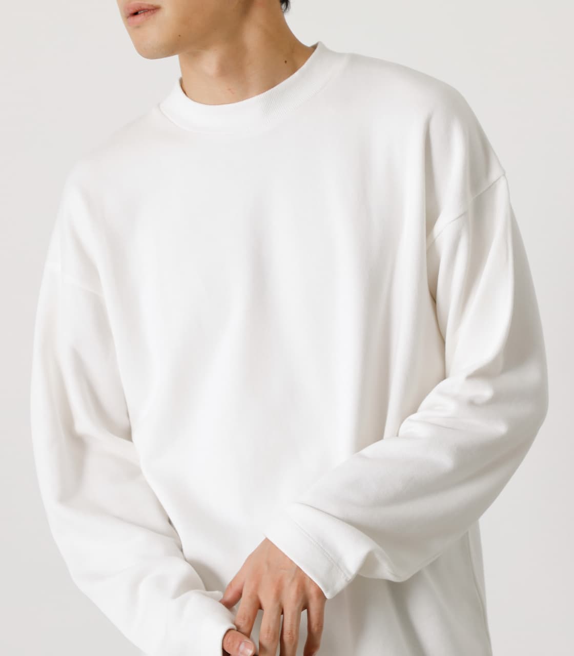 MOCK NECK LONG TEE(M O/WHT): Tシャツ・カットソー(長袖)バロック 