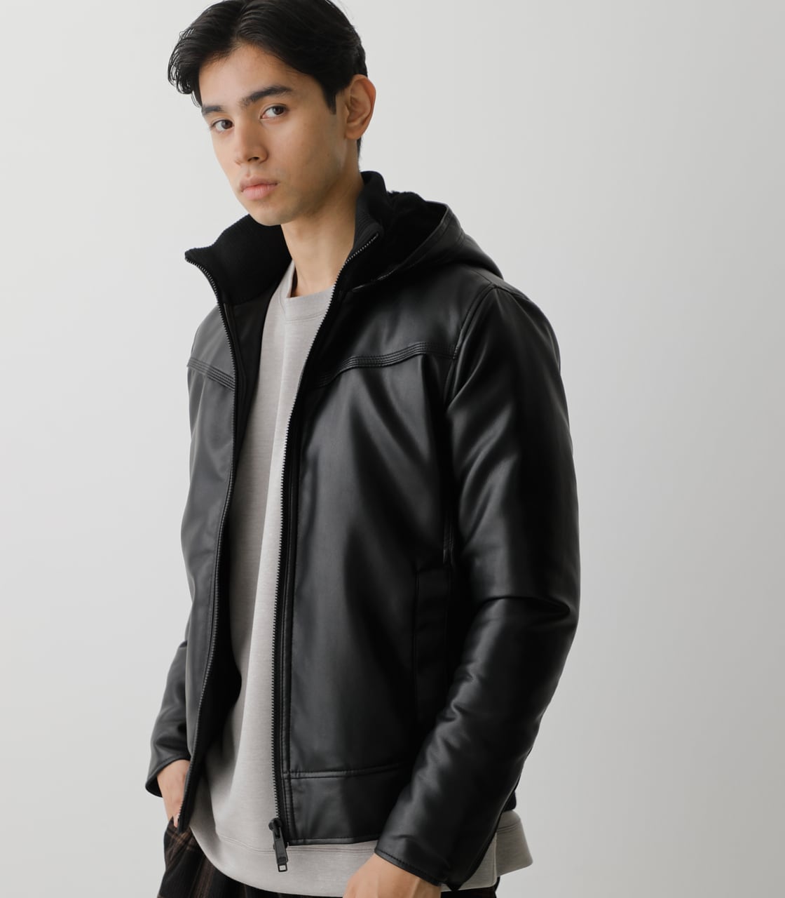 AZUL BY MOUSSY | RYAN FAUX LEATHER BLOUSON (ジャケット ) |SHEL 