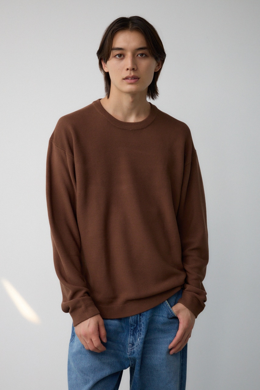 ベーシックガーターニット BRN M