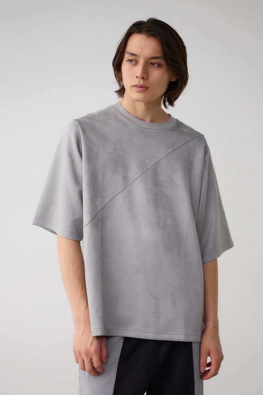 AZUL BY MOUSSY | フェイクスウェード切替トップス (Tシャツ