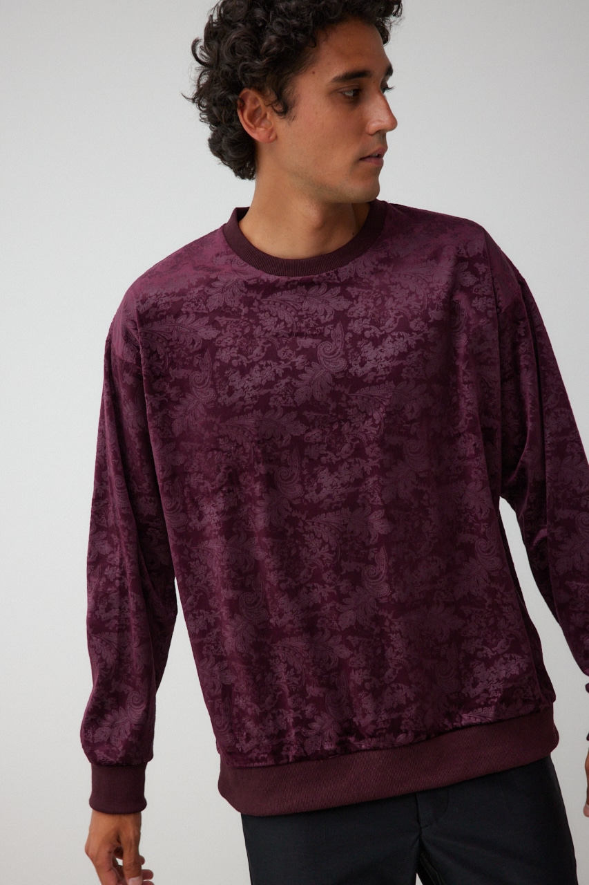 フェイクスウェードエンボスプルオーバー 柄BRD FREE