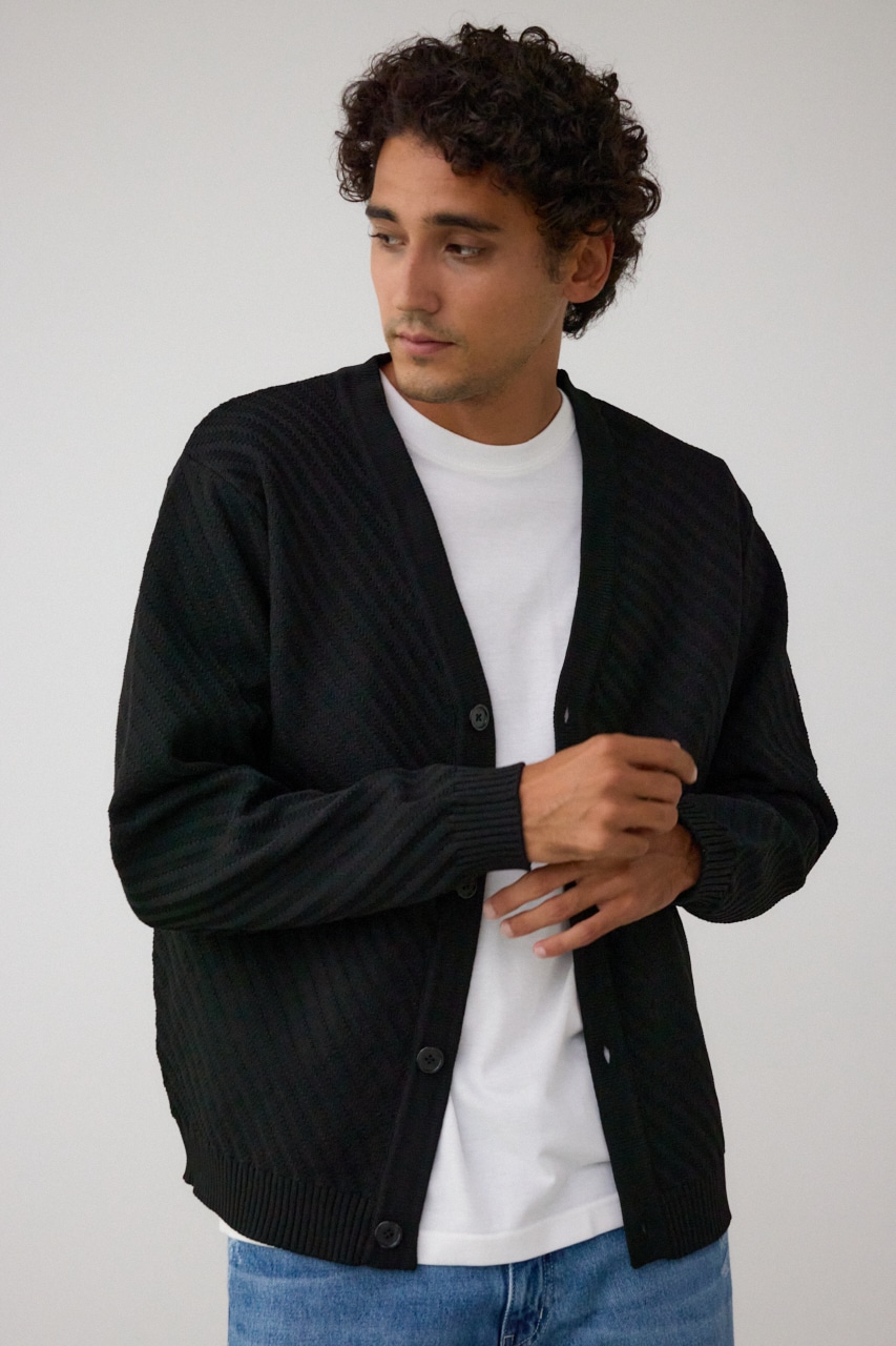 バイヤスセットカーディガン BLK FREE
