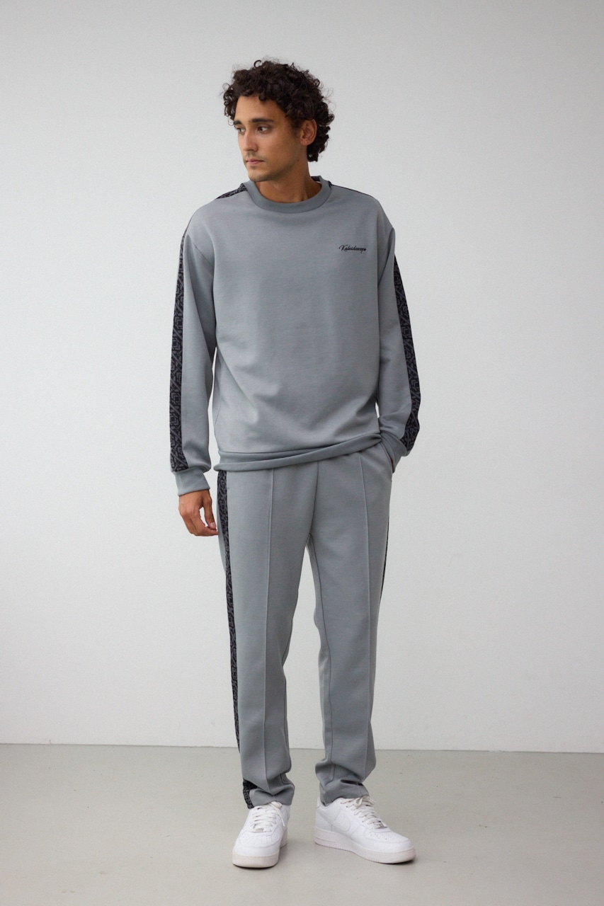 ジャガードラインカットトラウザー GRY FREE