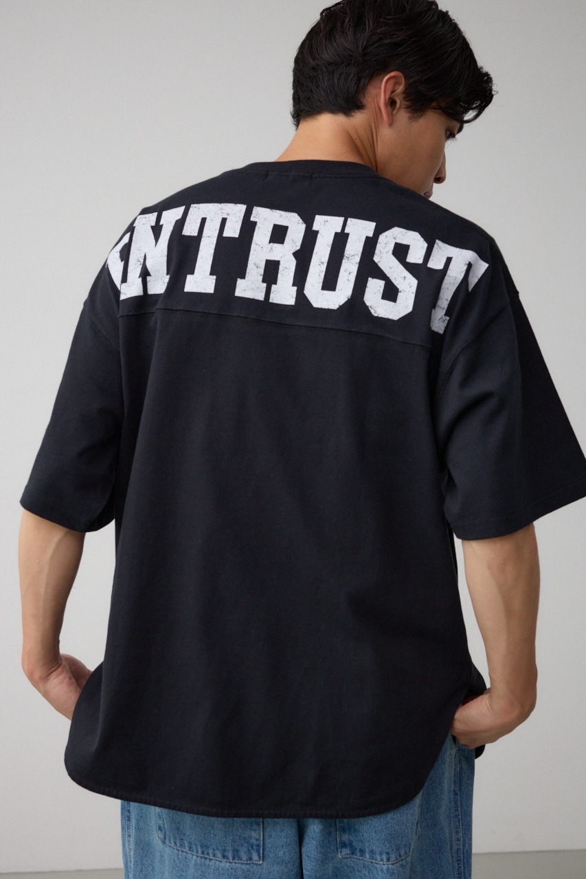 ラウンドヘムビッグTシャツ BLK FREE
