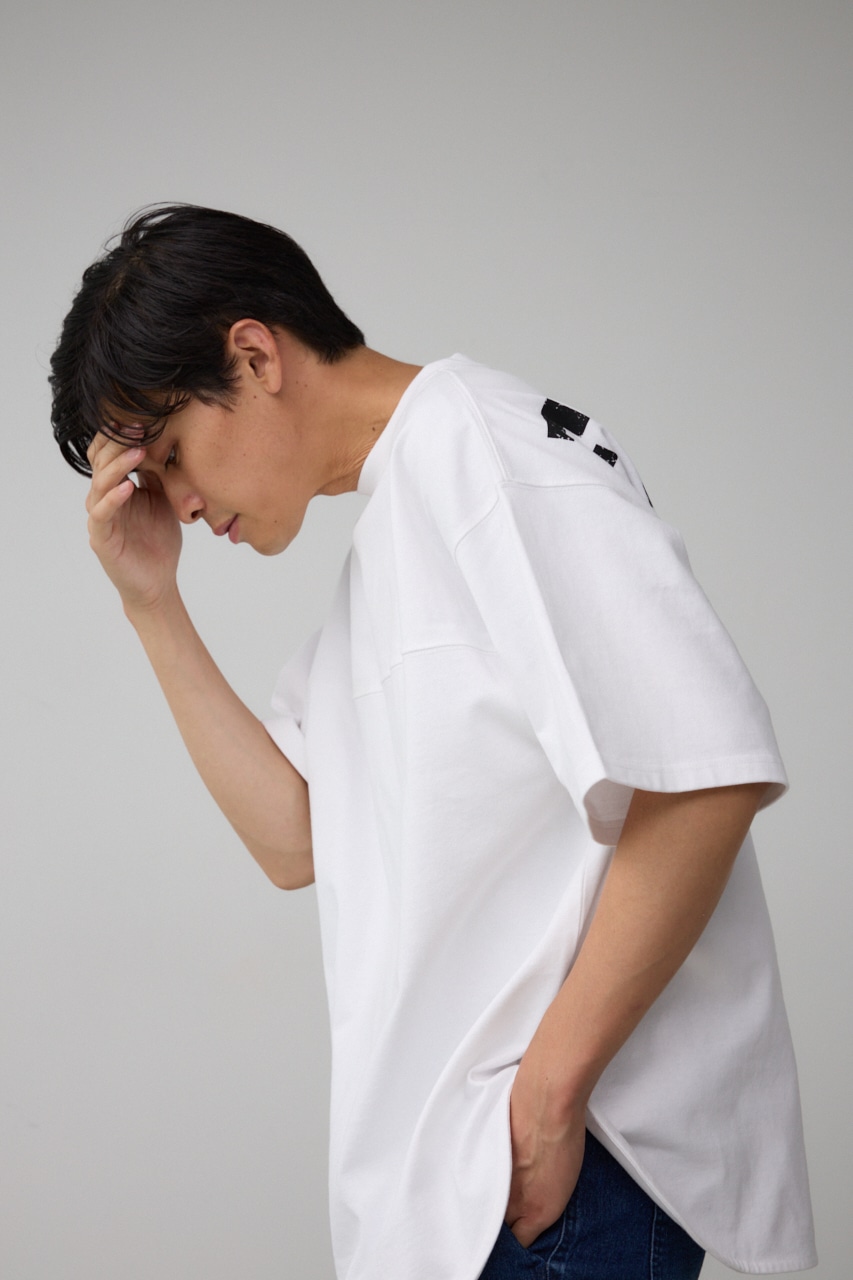 ラウンドヘムビッグTシャツ WHT FREE