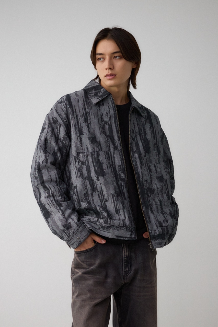 ジャガードジップシャウター 柄GRY FREE