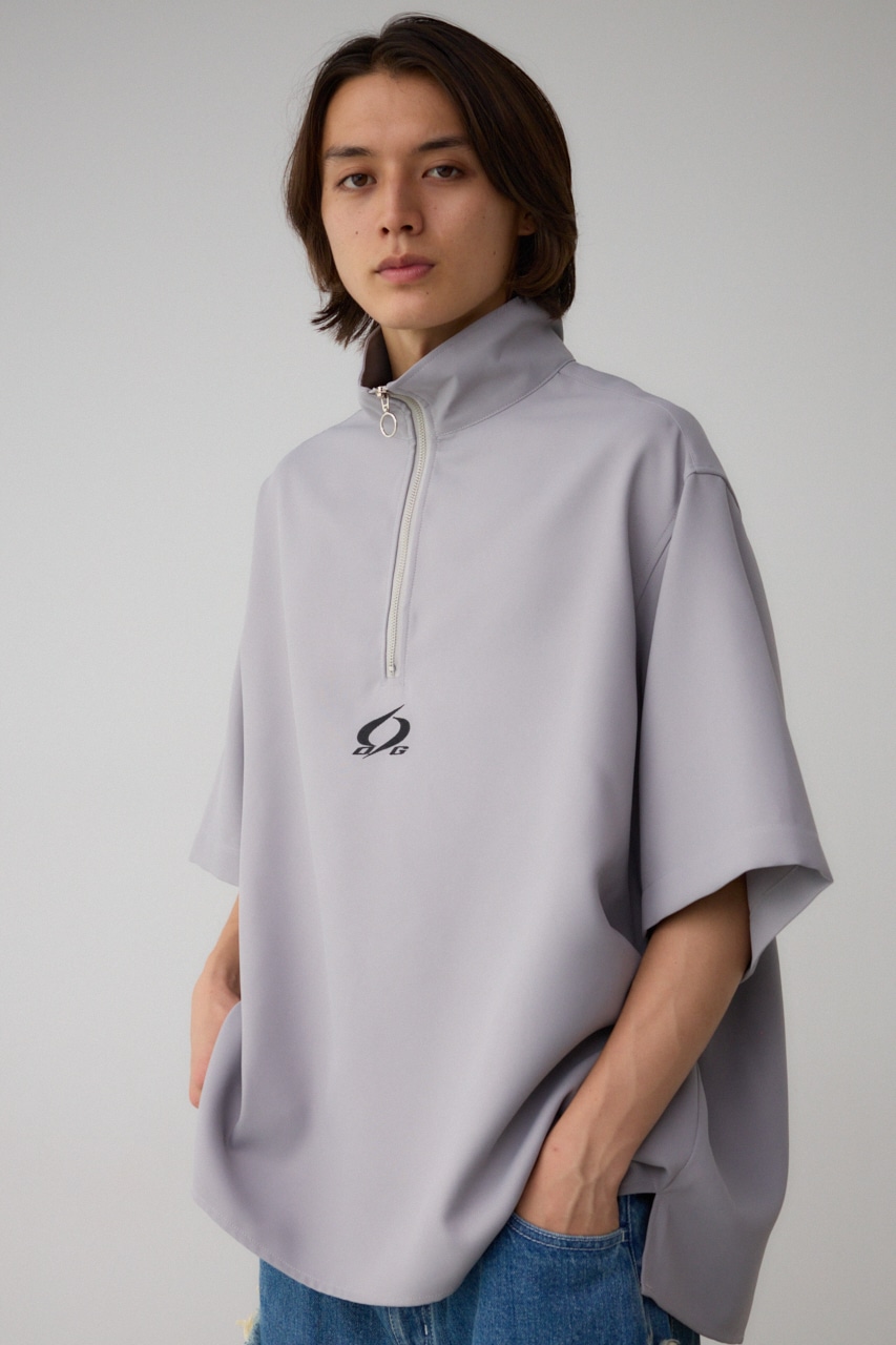 ツイルスタンドハーフジッププルオーバー GRY FREE