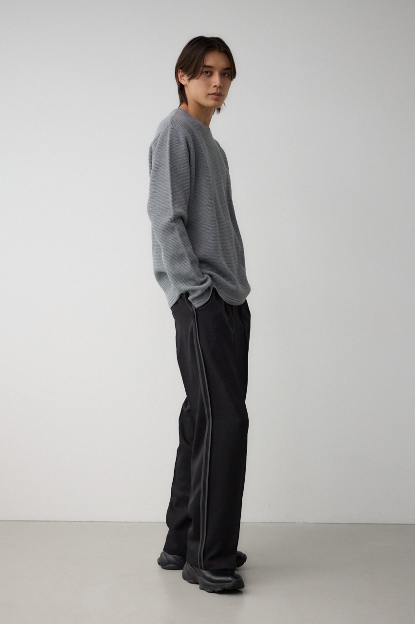 ツータックラインワイドパンツ BLK FREE