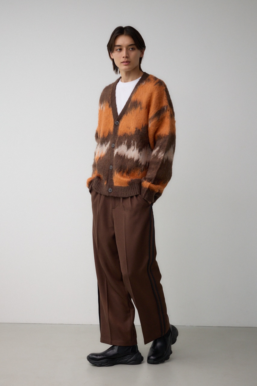 ツータックラインワイドパンツ BRN FREE