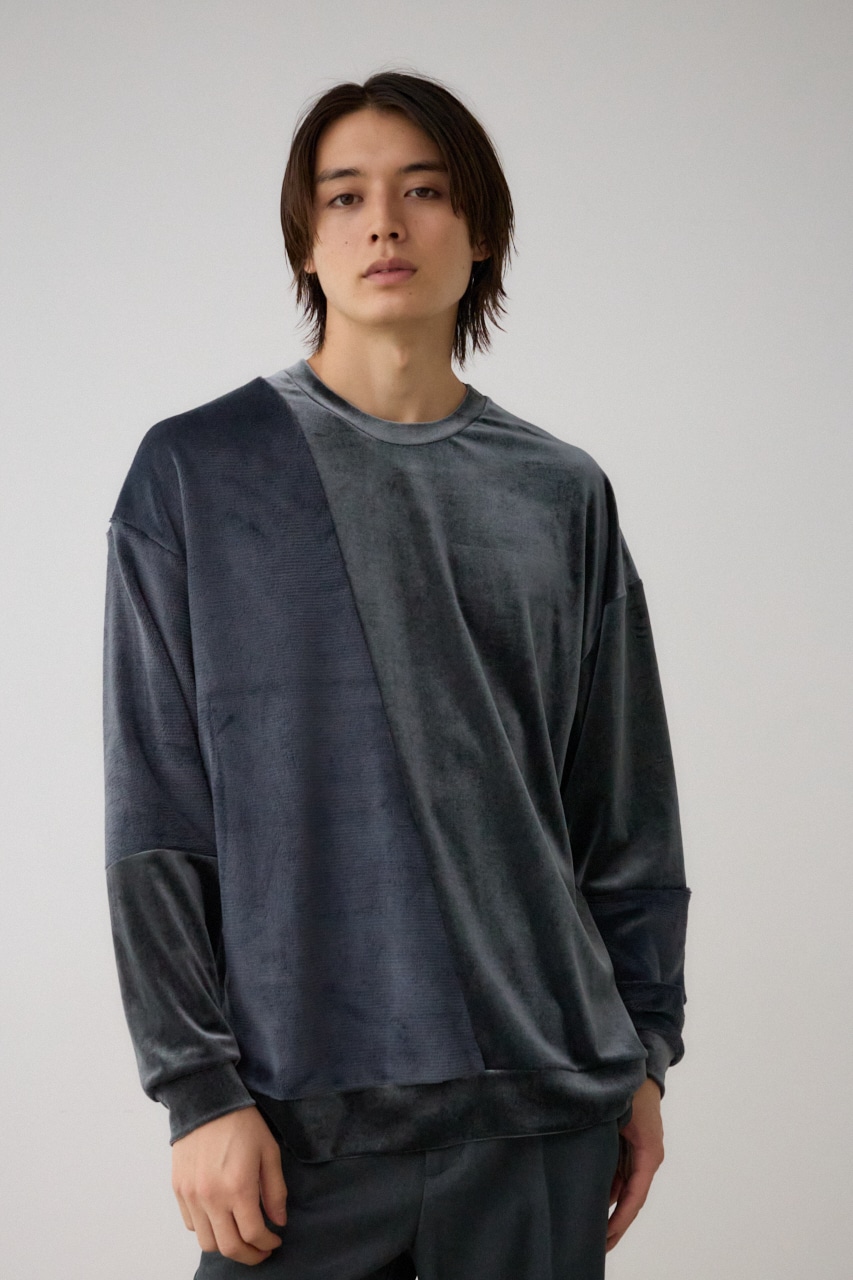 ファーパイルベロアドッキングトップス GRY FREE