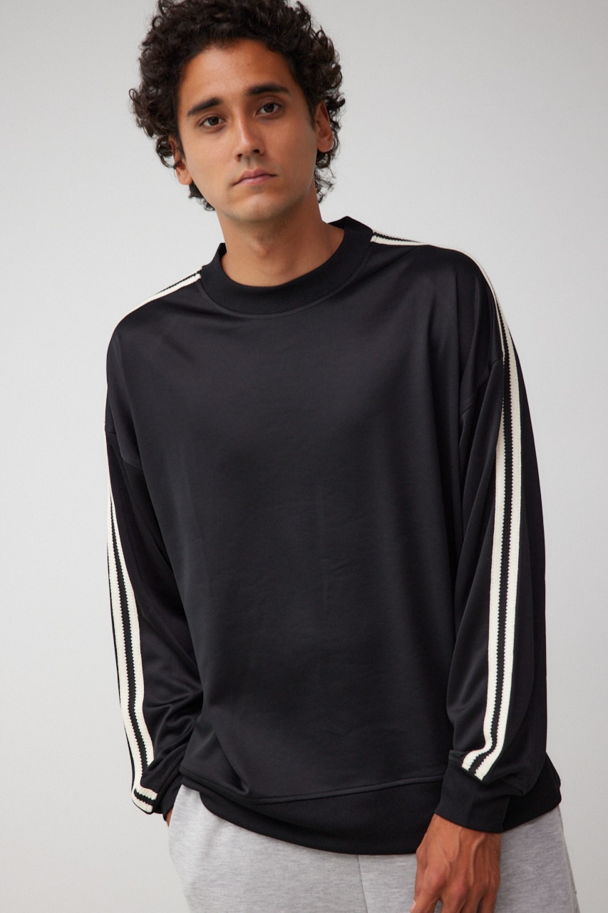 ラインジャージートップス BLK FREE