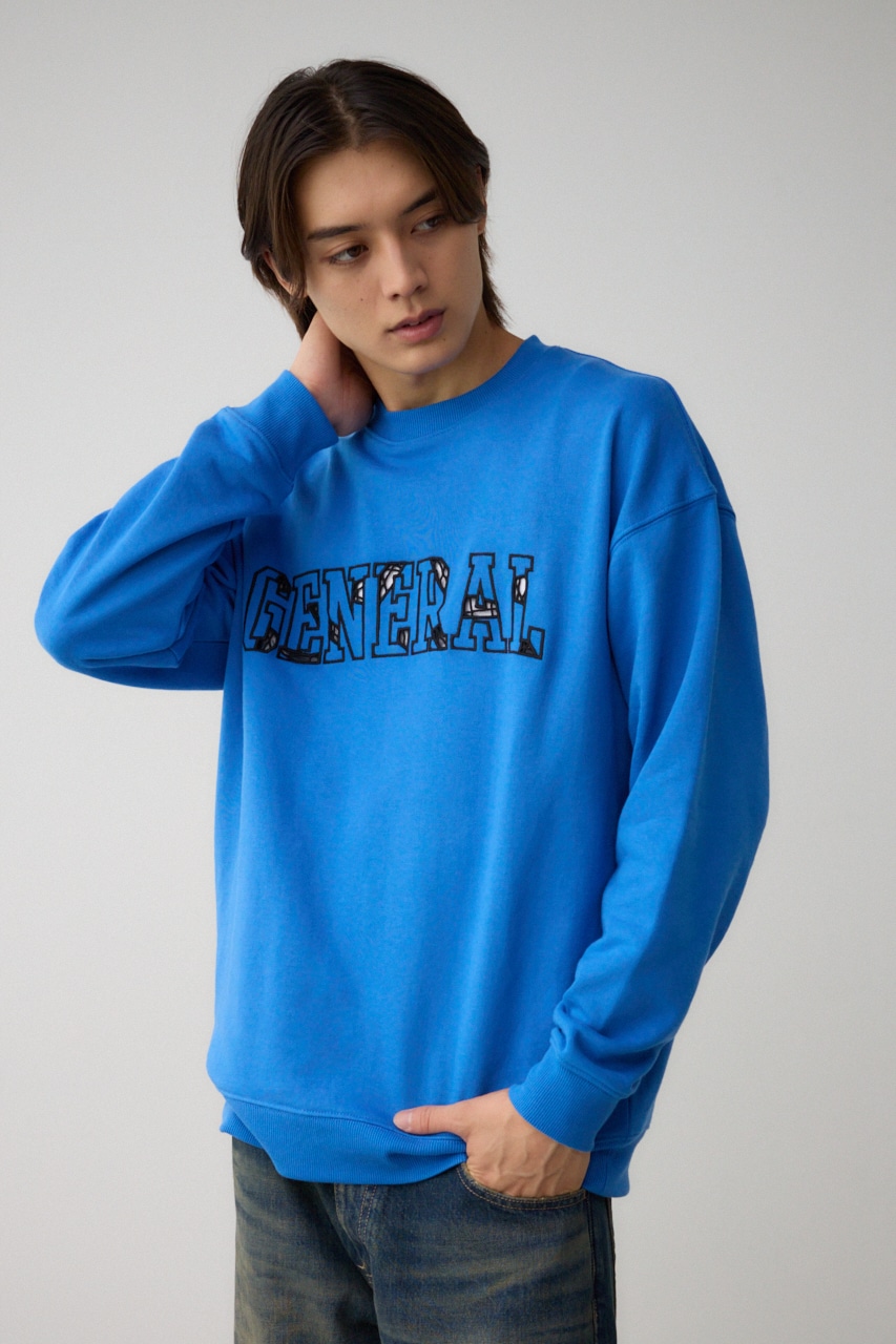 GENERALシアーロゴスウェット BLU FREE
