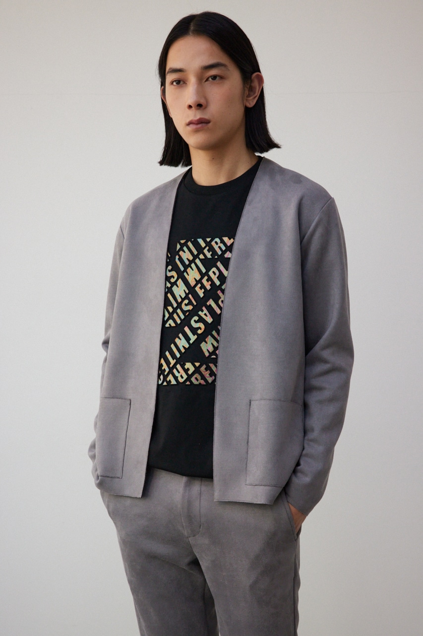 プリマベーラフェイクスウェードトッパー GRY M