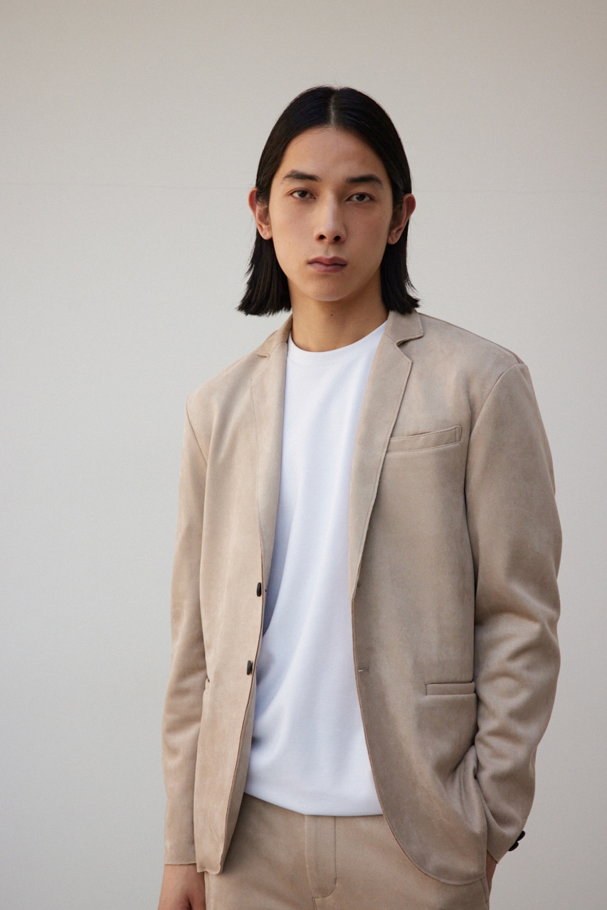 プリマベーラフェイクスウェードジャケット BEG M