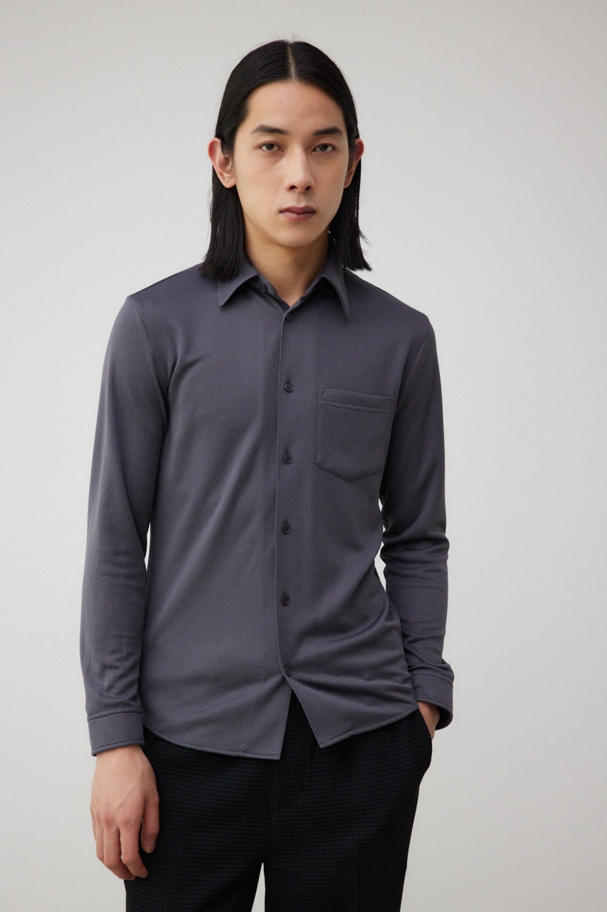 スリムストレッチタイトシャツ L/BLK M