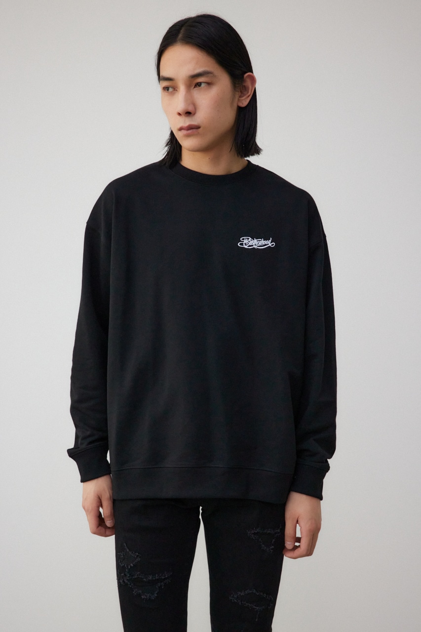 バックサガラ刺繍ロンT BLK FREE