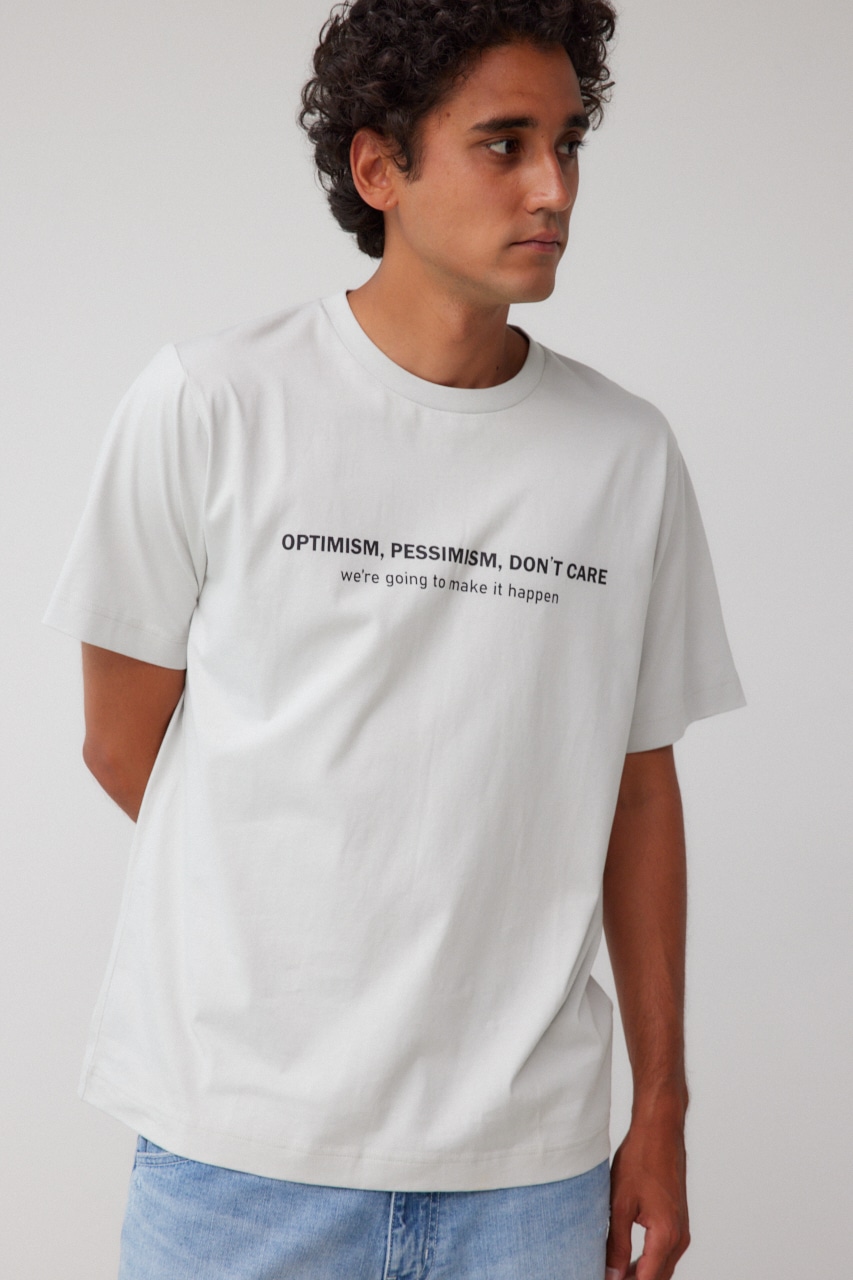 フロントロゴベーシックプリントTEE GRY M