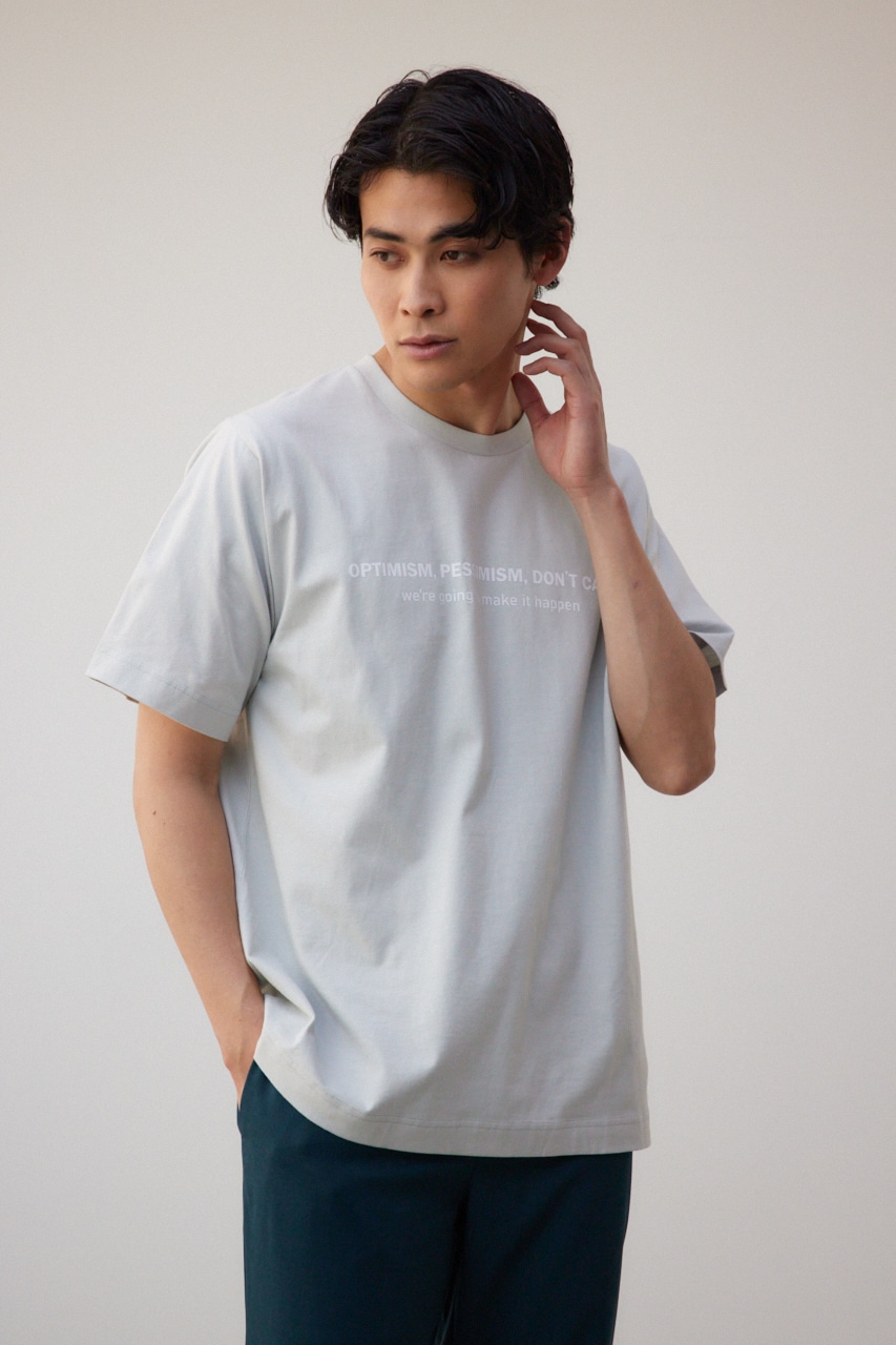 フロントロゴベーシックプリントTEE L/GRY M