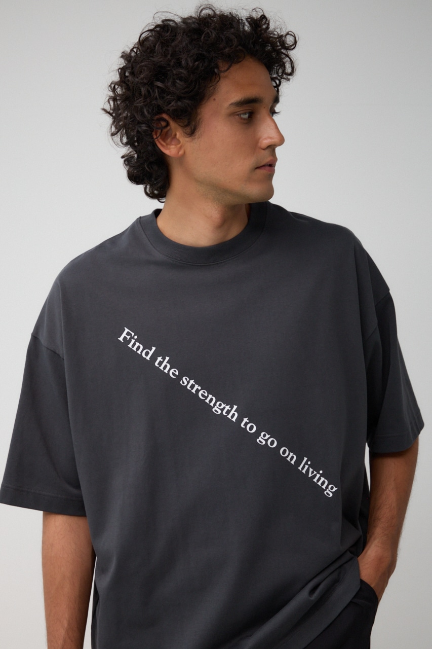 ツーフィンガーフォトTEE L/BLK FREE