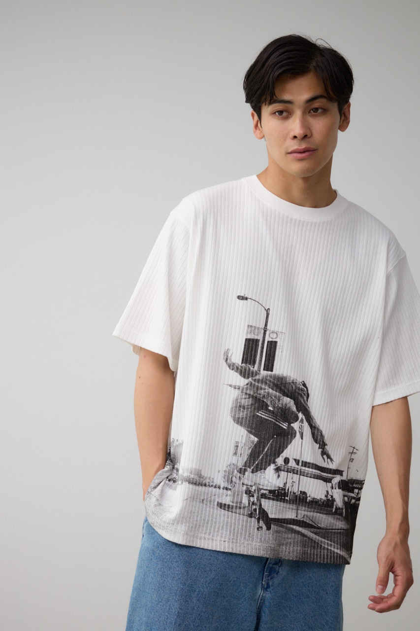 ビッグフォトプリントトップス WHT FREE