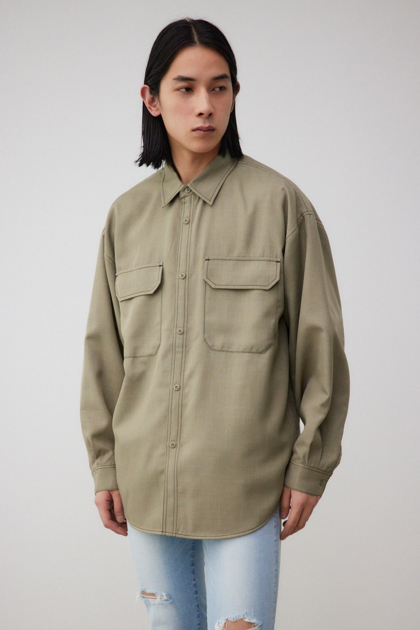 アウトステッチCPOシャツ KHA FREE