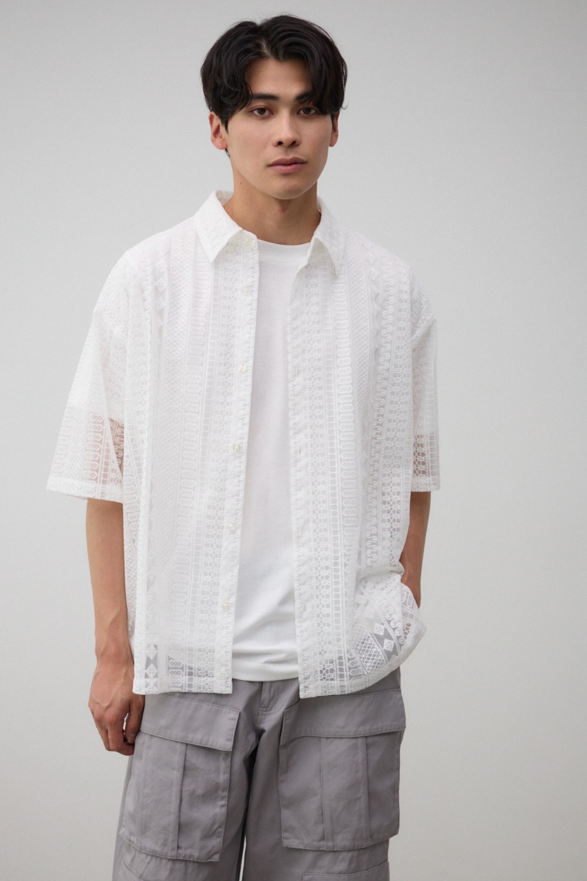 オルテガシアーシャツ O/WHT FREE