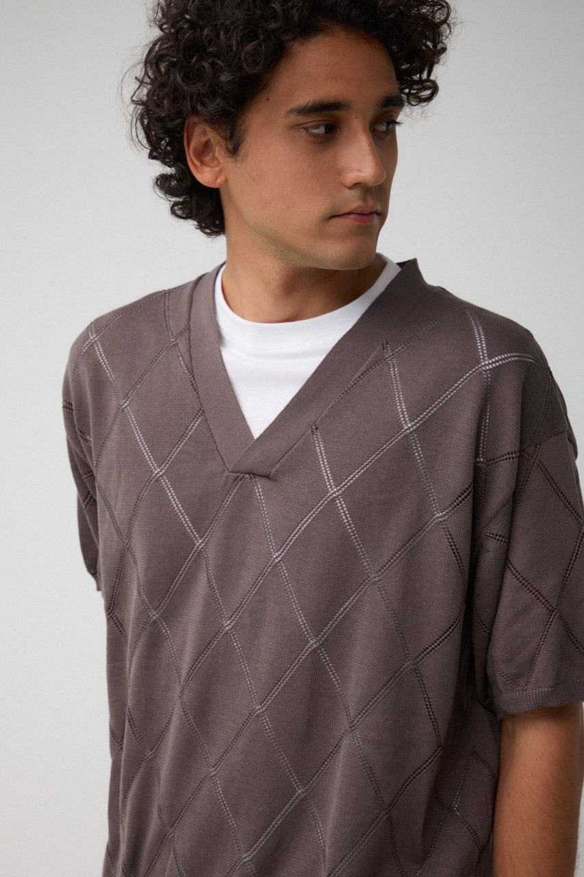 スカシアミレイヤードニット GRY M