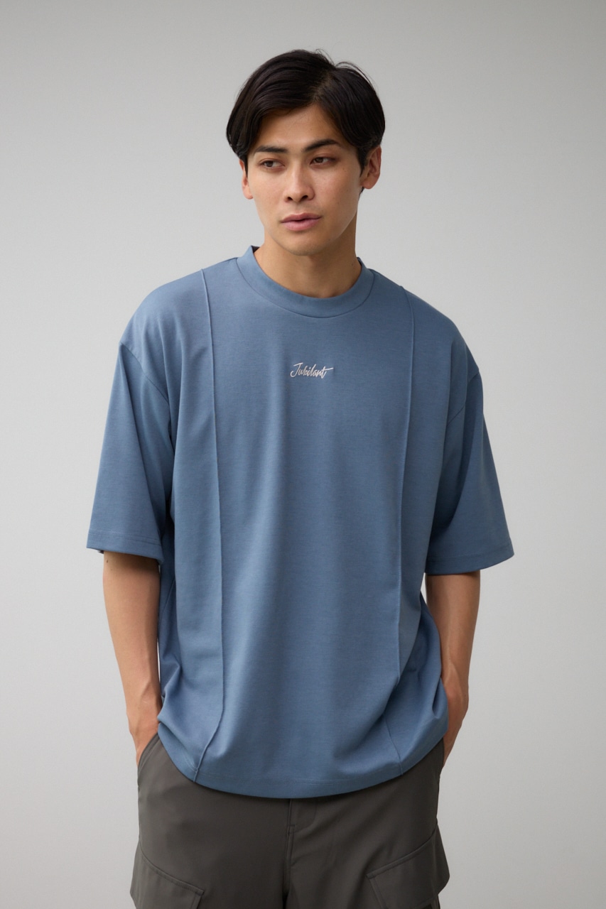 ピンタック1ポイント刺繍TEE L/BLU FREE