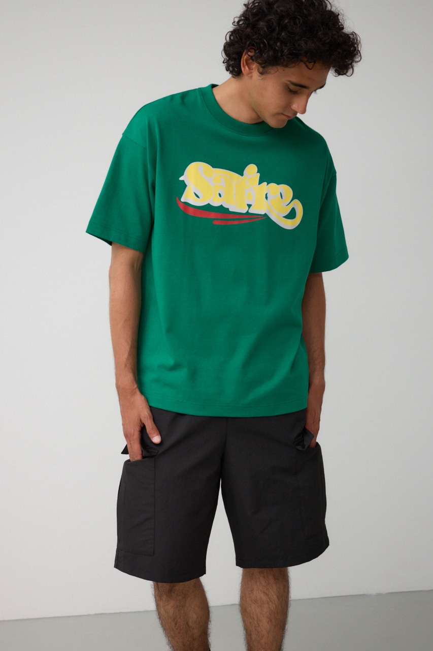 SatireグラフィックTEE GRN FREE