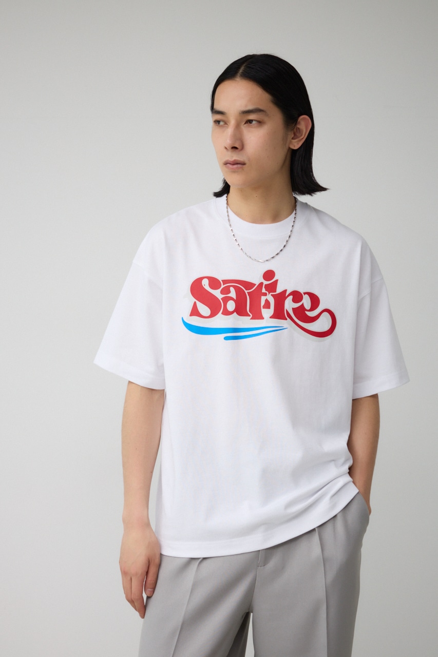 SatireグラフィックTEE WHT FREE