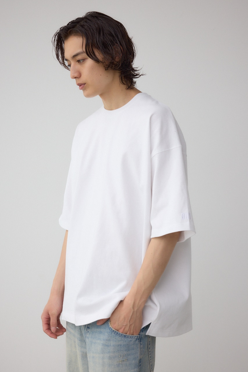 エクストリームコットン刺繍TEE WHT L