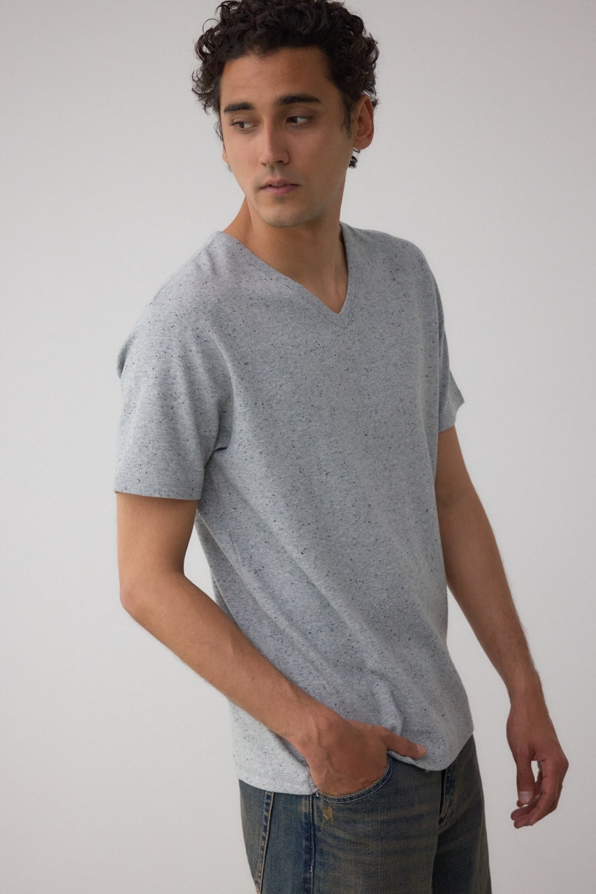 タックフライスVネックTシャツ T.GRY XL