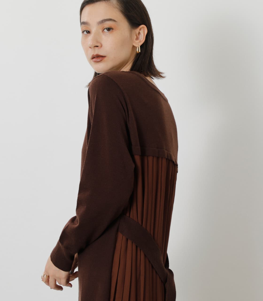 美品 サカイ ひろい ロングワンピース 2020 プリーツ ドッキング 2