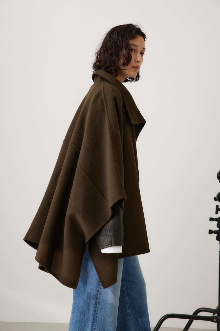 スタンドネックポンチョ KHA FREE