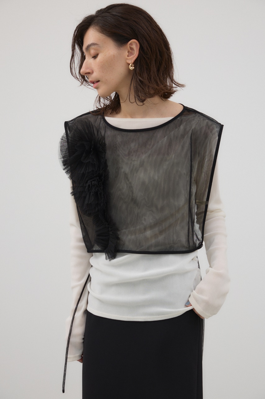 チュールモチーフベスト BLK FREE