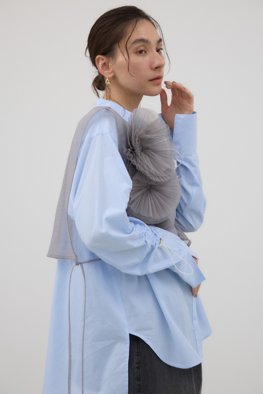 チュールモチーフベスト GRY FREE