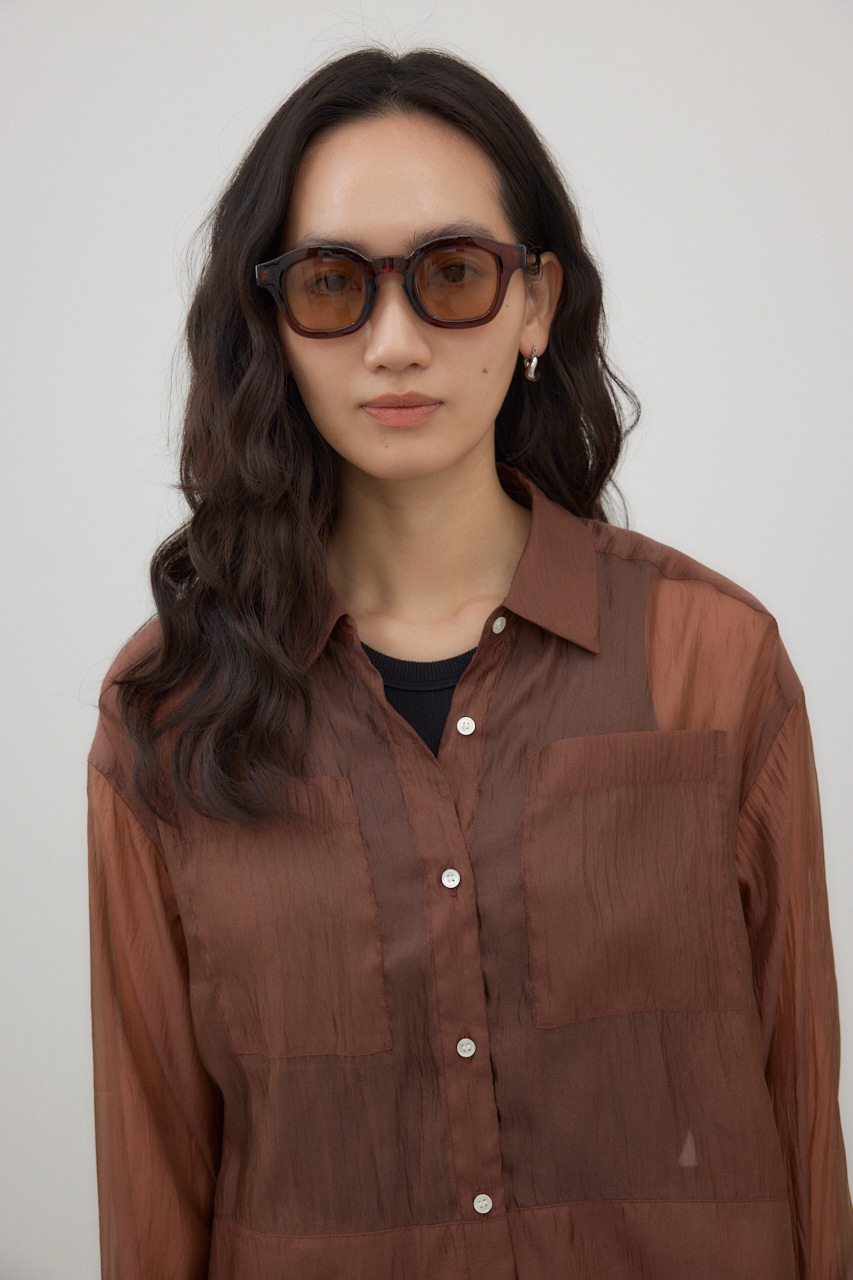 ラウンドサングラス BRN FREE