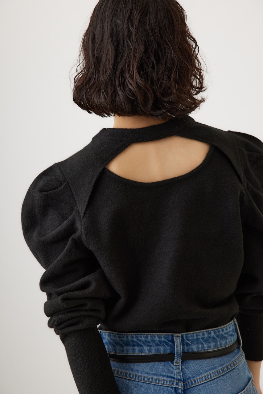 タックスリーブニット BLK FREE