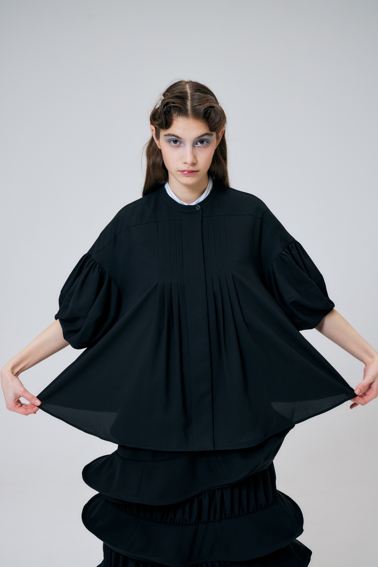 2WAY A LINE PULLOVER｜｜BLK｜SHIRTS AND BLOUSES｜ ENFÖLD