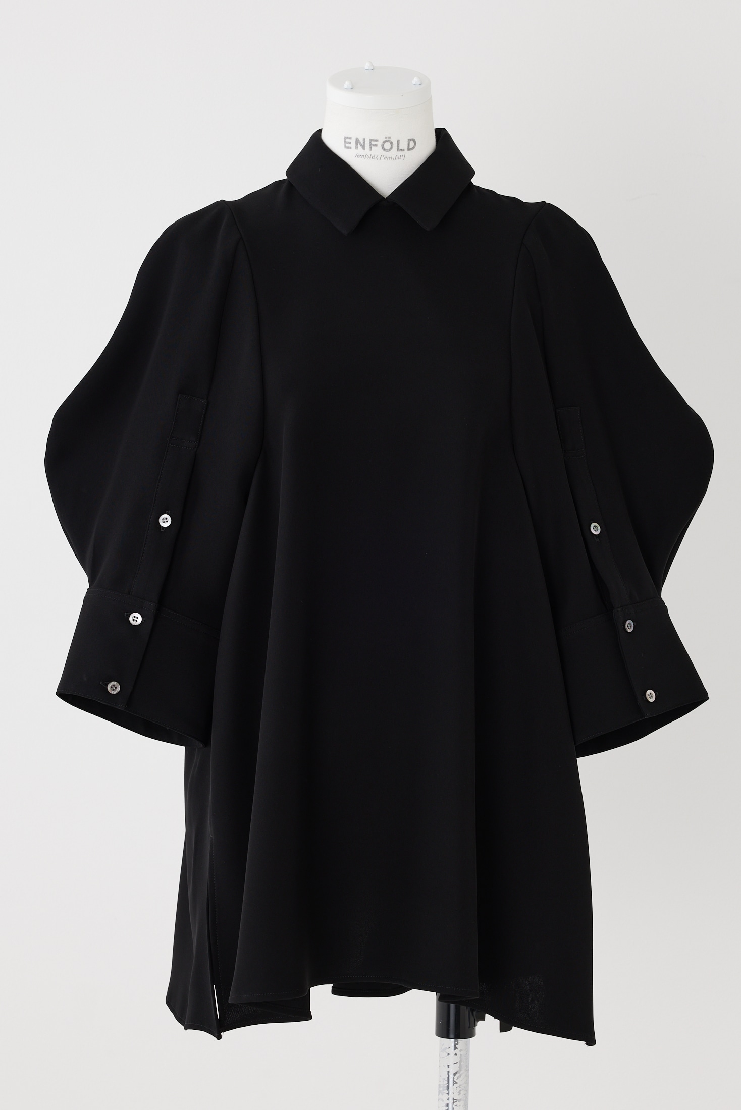 COLLARED FLARE PULLOVER｜38｜BLK｜SHIRTS AND BLOUSES｜|ENFÖLD