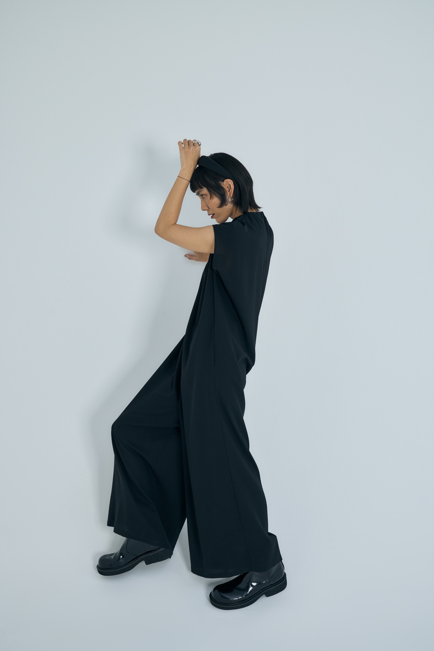 GATHER-NECK ALL-IN-ONE｜36｜BLK｜DRESS｜|ENFÖLD OFFICIAL ONLINE 