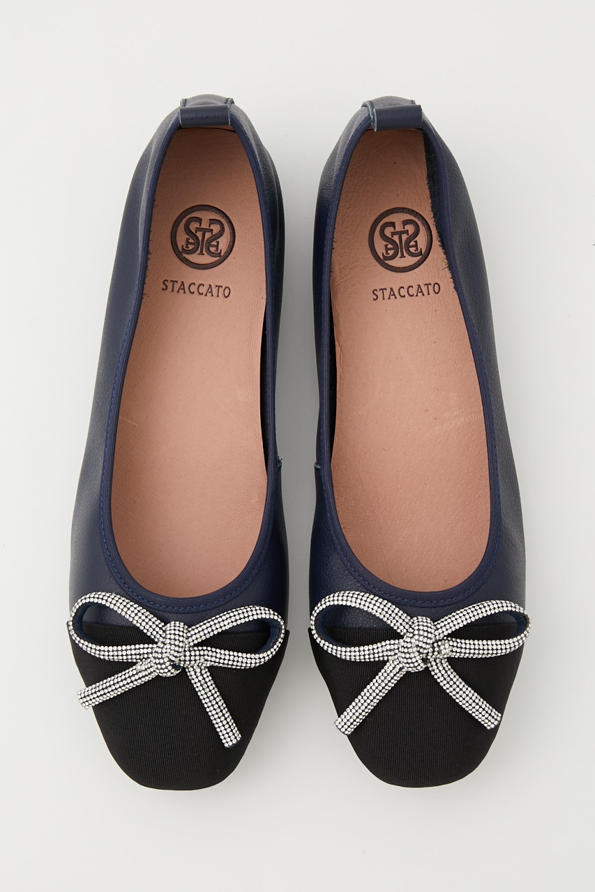 エリーゼバレエシューズ 柄NVY 22.5cm