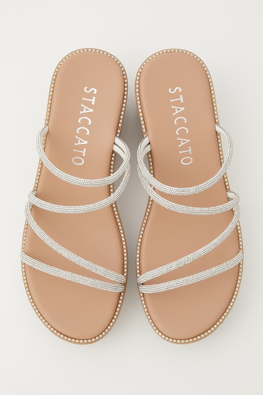 コードストラップウェッジヒールサンダル SLV 24.0cm