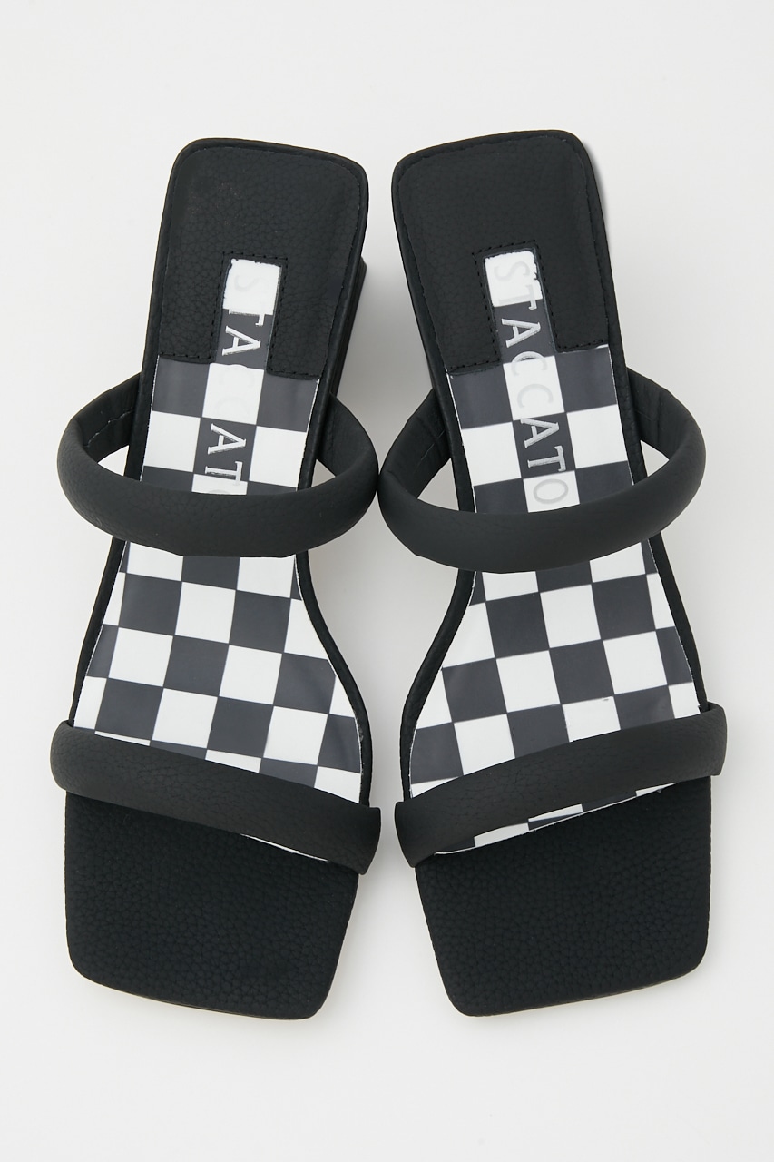 スクエアストレンジサンダル BLK 22.5cm