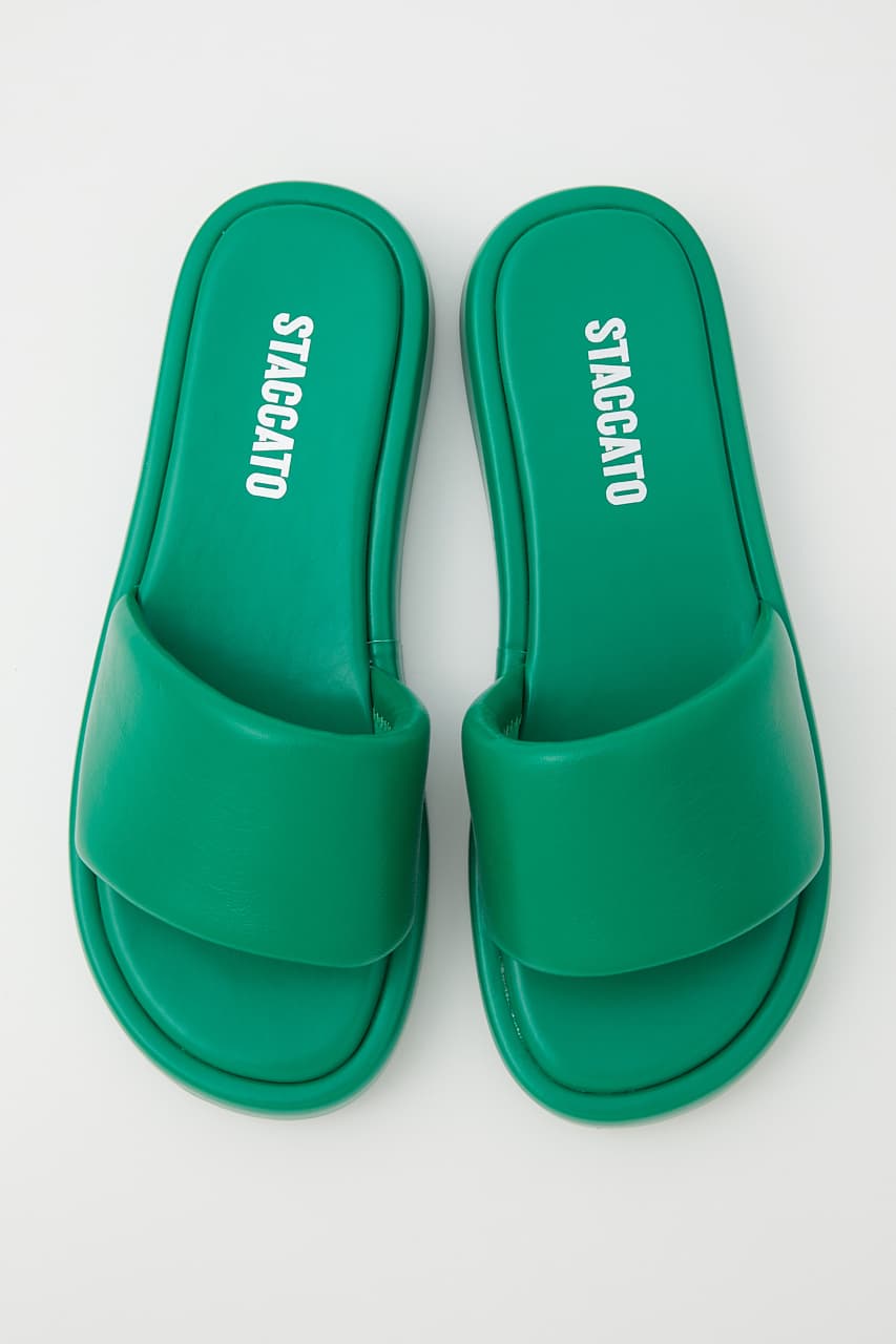 ラウンディッシュスリッパサンダル GRN 22.0cm